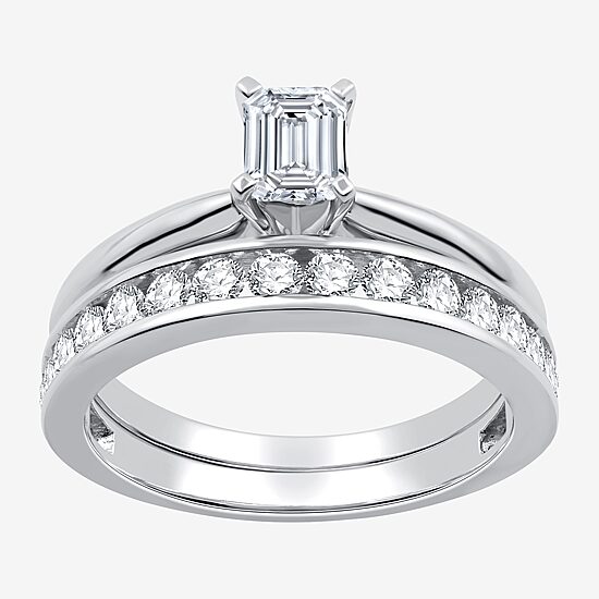 I Said Yes (H-I / I1) Womens 1 CT. T.W. Lab Grown White Diamond Sterling Silver Bridal Set