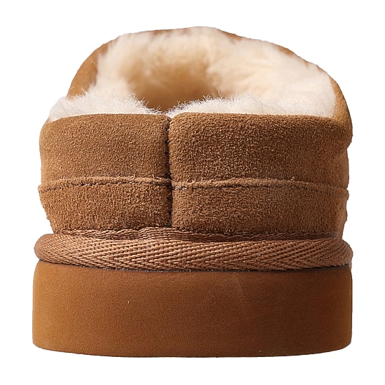 Lamo Womens Faux Fur Trim Slip-On Slippers