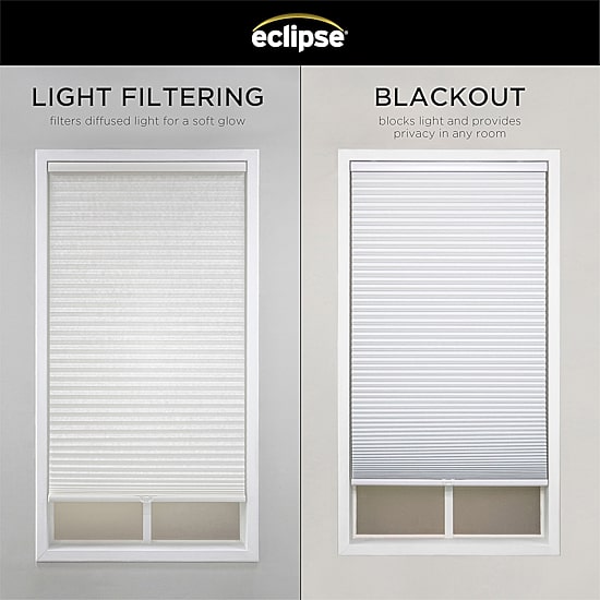 Eclipse Honeycomb Cut-To-Width Cordless Top Down Bottom Up Blackout Cellular Shade