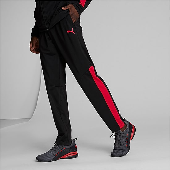 PUMA Contrast Mens Straight Mid Rise Regular Fit Track Pant