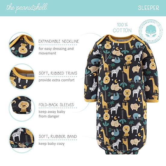 The Peanutshell King Of The Jungle Baby Unisex 16-pc. Baby Clothing Set