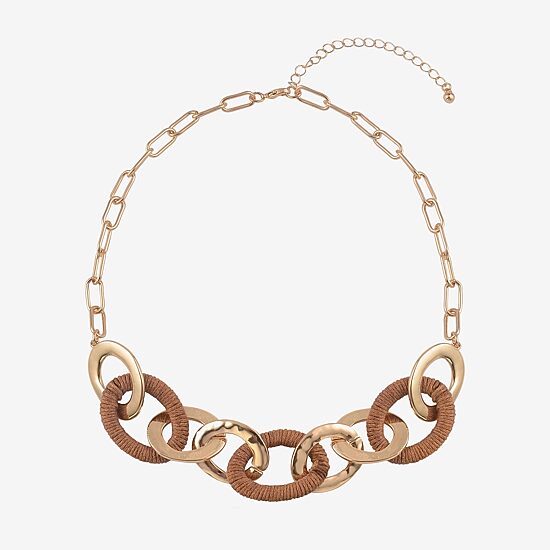 Mixit Gold Tone Womens 18 Inch Link Necklace