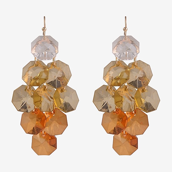 Mixit Gold Tone Womens Drop Earrings