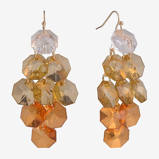 Mixit Gold Tone Womens Drop Earrings