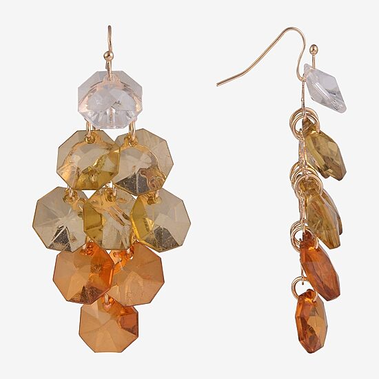 Mixit Gold Tone Womens Drop Earrings