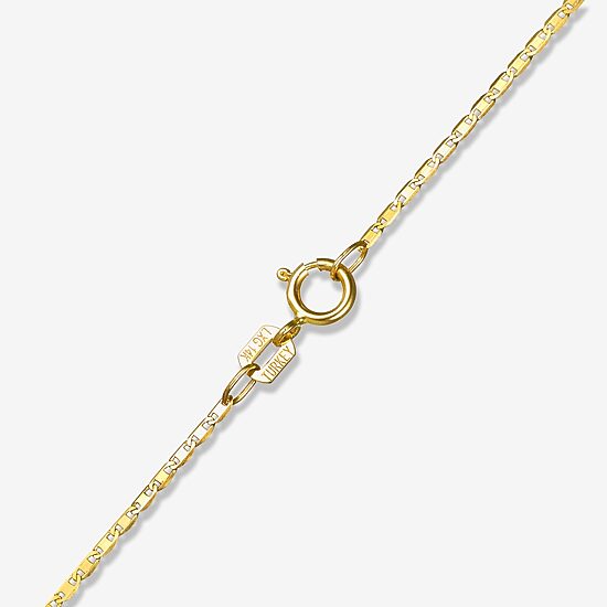 Unisex Adult 14K Gold 18 Inch Valentino Chain Necklace