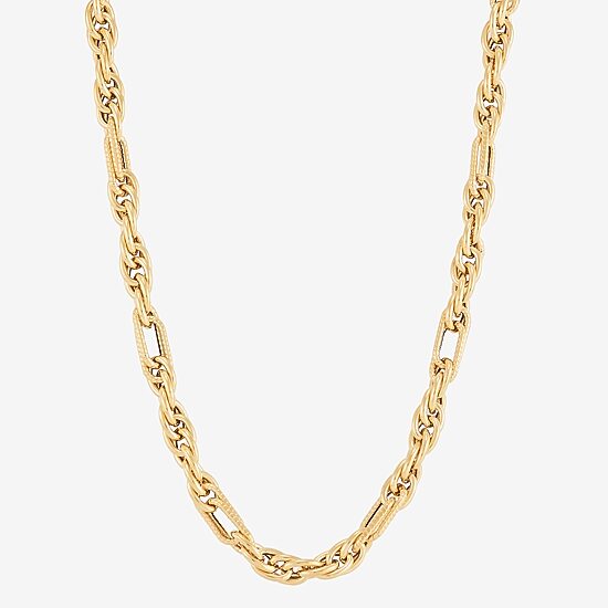 Mia Oro Womens 14K Gold 18 Inch Link Necklace