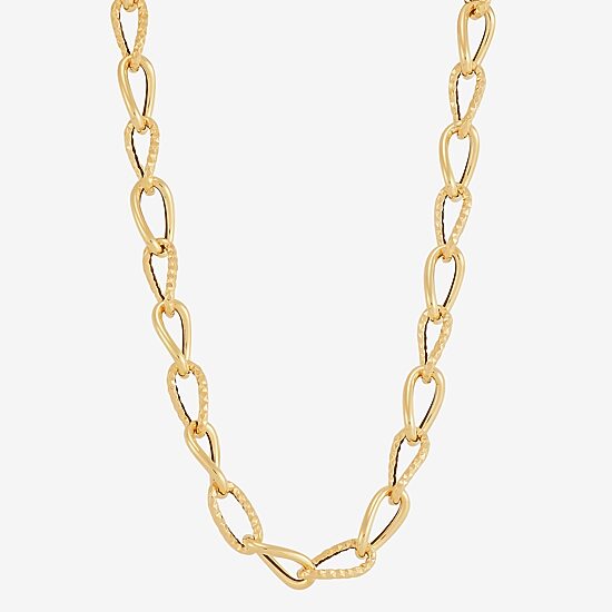 Mia Oro Womens 14K Gold 20 Inch Cable Chain Necklace
