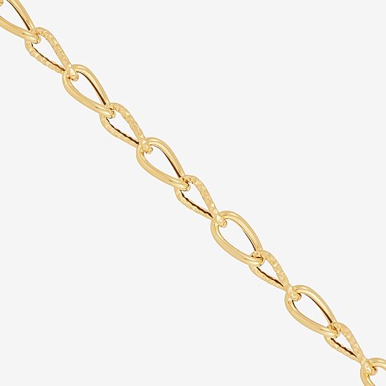Mia Oro Womens 14K Gold 20 Inch Cable Chain Necklace