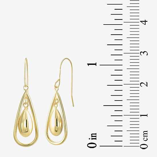 Womens 14K Gold Drop Earrings