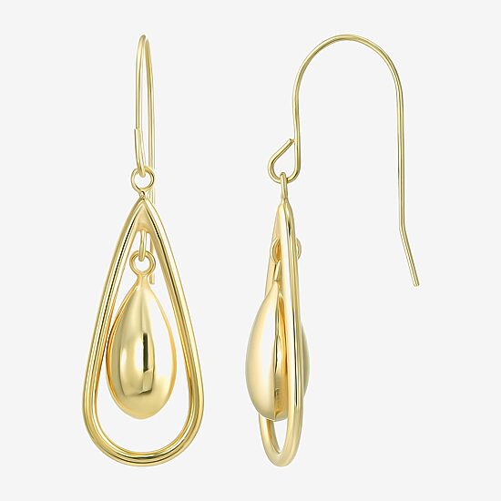 Womens 14K Gold Drop Earrings