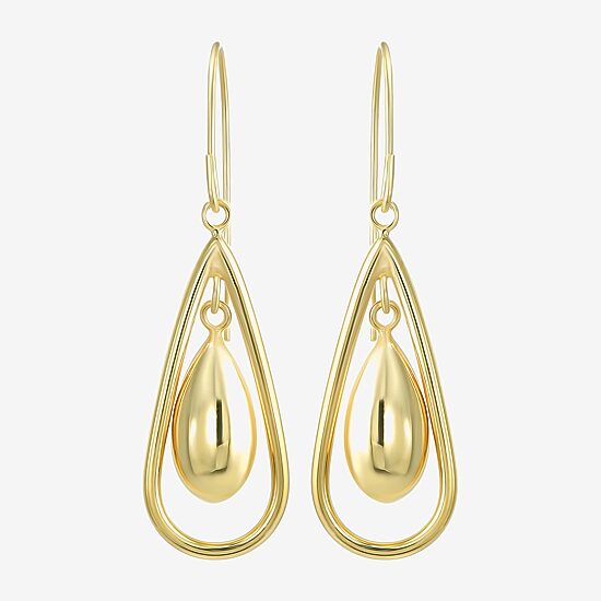 Womens 14K Gold Drop Earrings