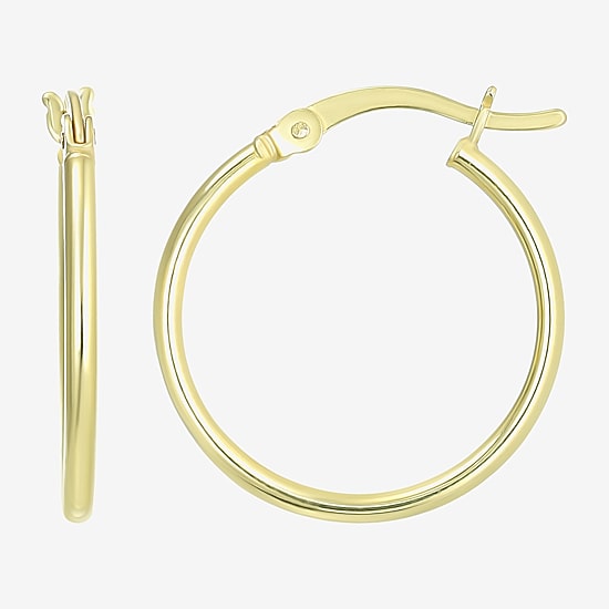 Womens 24K Gold Over Silver Round 3 Pair Earring Set