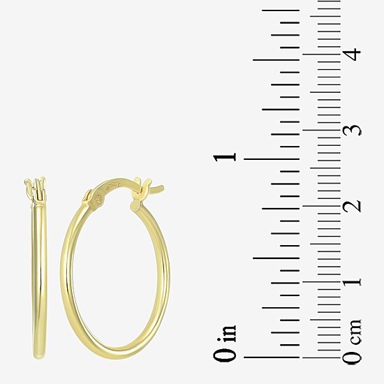Womens 24K Gold Over Silver Round 3 Pair Earring Set