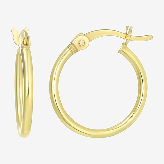 Womens 24K Gold Over Silver Round 3 Pair Earring Set