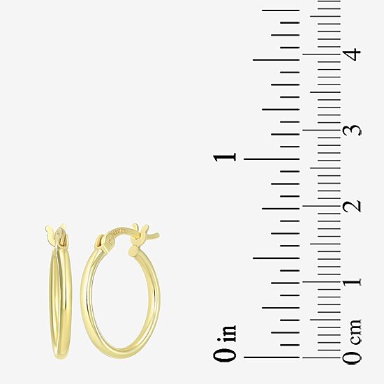 Womens 24K Gold Over Silver Round 3 Pair Earring Set