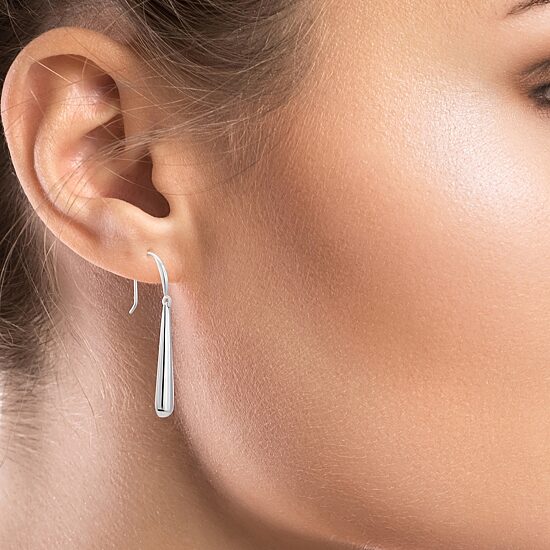 Womens Sterling Silver Drop Earrings