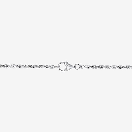 Mens Sterling Silver Cross 24 Inch Pendant Necklace