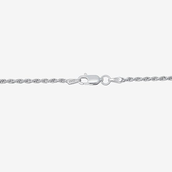 Mens White Cubic Zirconia Sterling Silver Cross 24 Inch Pendant Necklace