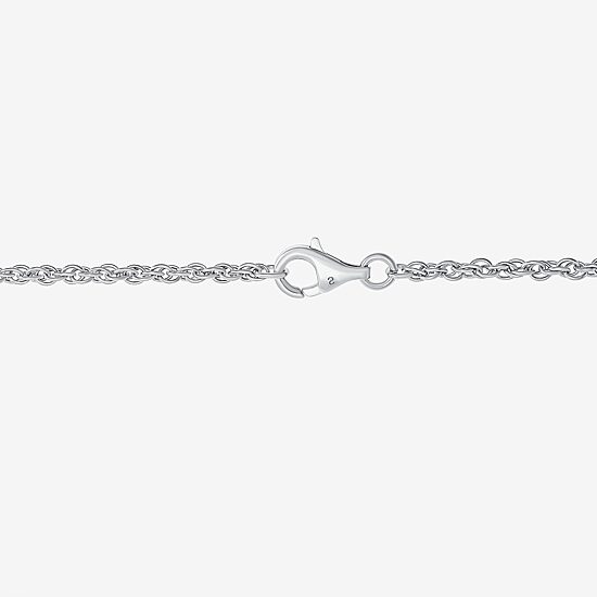 Sacered Heart Of Jesus Mens Sterling Silver 24 Inch Pendant Necklace
