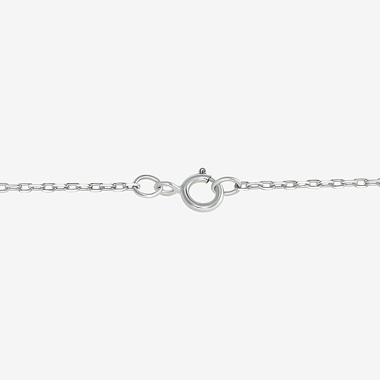 Diamonart Womens White Cubic Zirconia Sterling Silver Cross Heart 18 Inch Pendant Necklace