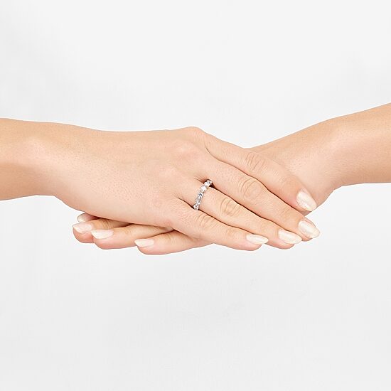 Limited Quantities! (H-I / Si1-Si2) 9-Stone Womens 3MM 1 5/8 CT. T.W. Lab Grown White Diamond 14K Gold Anniversary Wedding Band