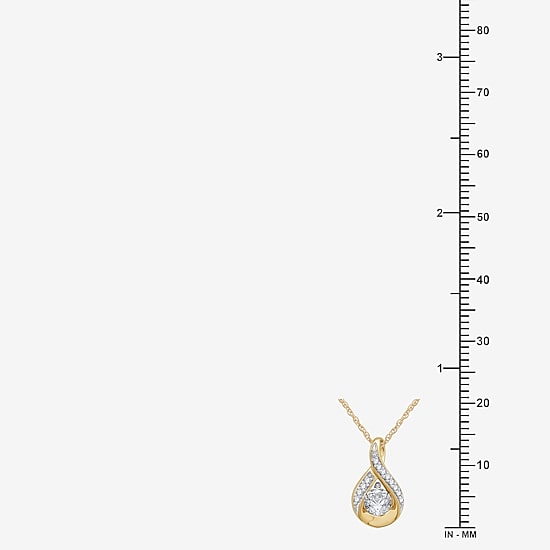 Womens 3/8 CT. T.W. Lab Grown White Diamond 14K Gold Over Silver Sterling Silver Infinity 18 Inch Pendant Necklace