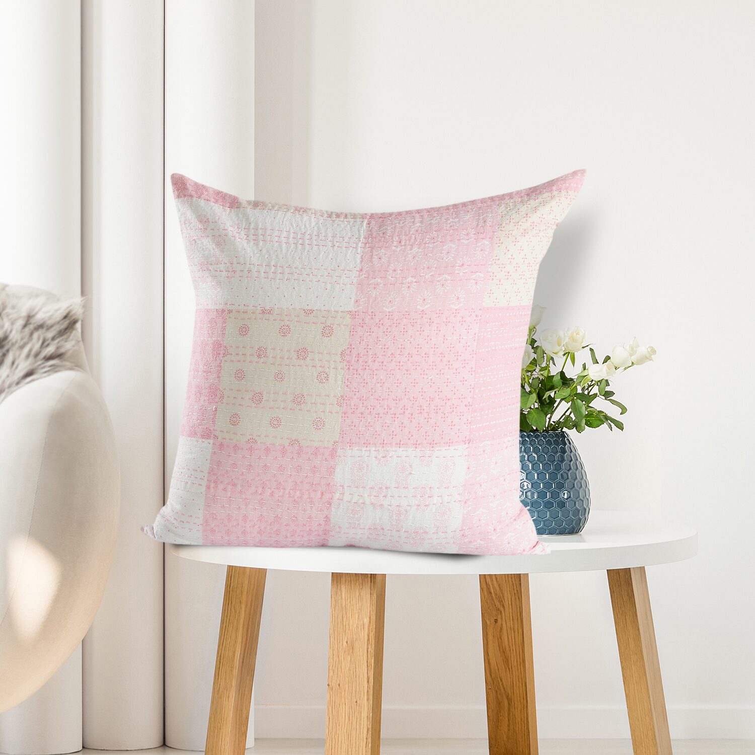 LR Home Mille Kantha Square Throw Pillow