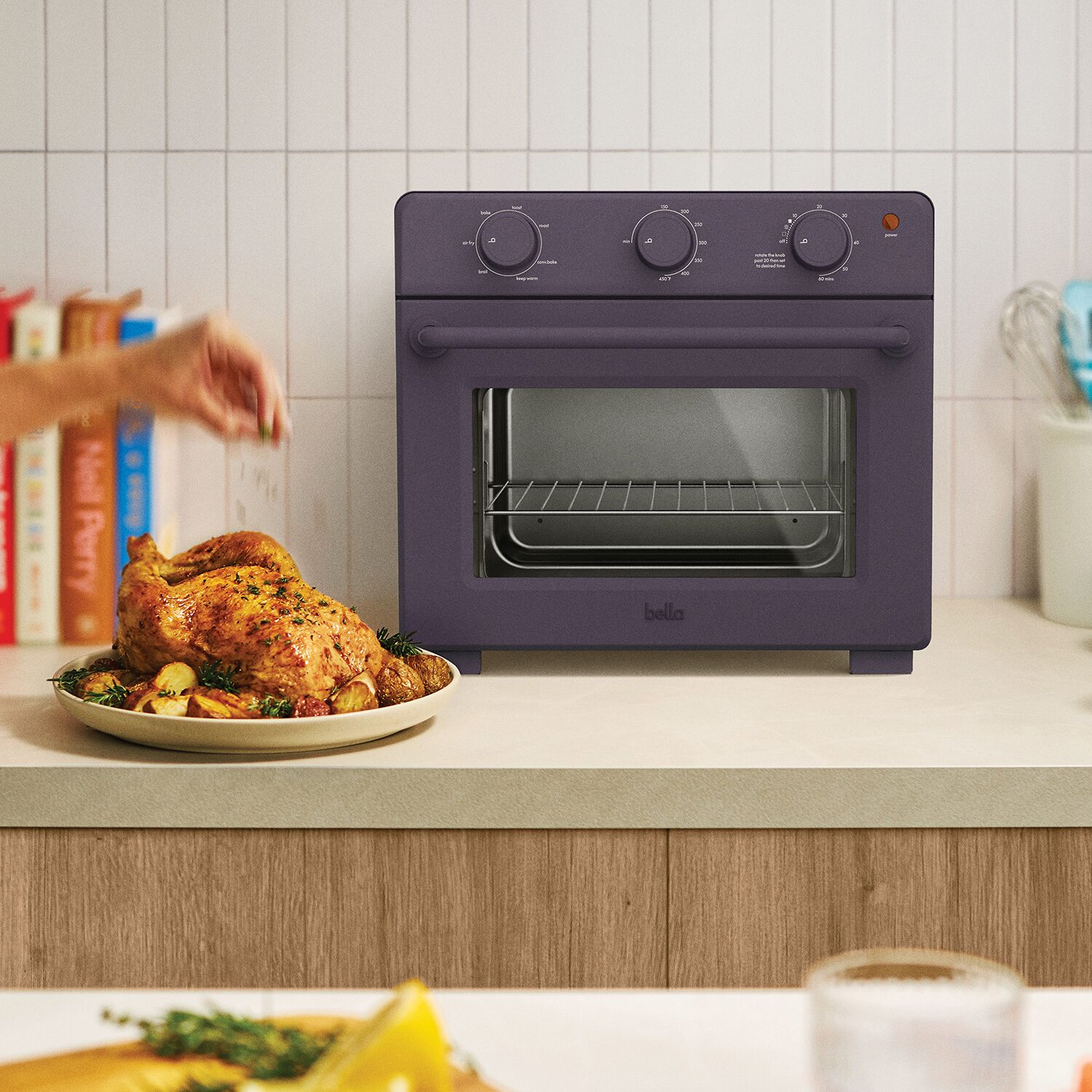 bella 6-Slice Toaster Oven Air Fryer, Fits-anywhere™ kitchenware