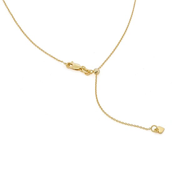 Unisex Adult 14K Gold Over Silver 22 Inch Cable Chain Necklace