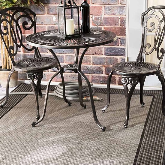 nuLoom Machine Made Outdoor Gris Rug