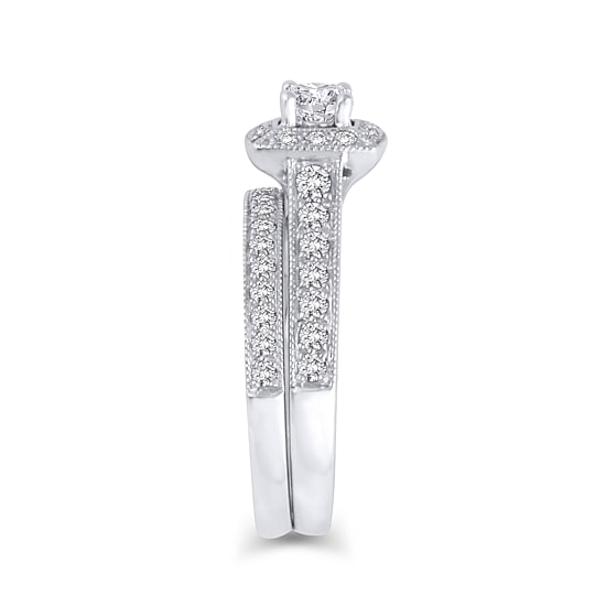 Womens 1/2 CT. T.W. Natural White Diamond 10K Gold Bridal Set