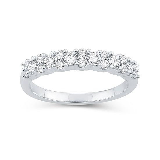 Womens 1/2 CT. T.W. Natural White Diamond 10K Gold Wedding Band