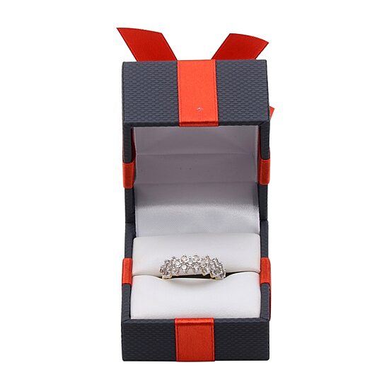 Womens 23.5MM 1 CT. T.W. Natural White Diamond 10K Gold Cluster Band
