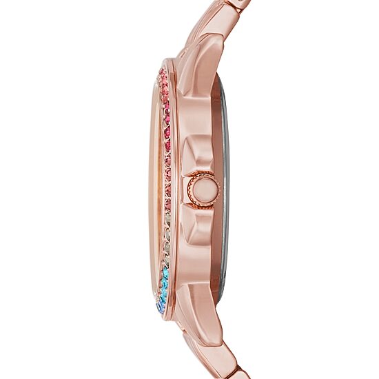 Geneva Ladies Womens Crystal Accent Rose Goldtone Bracelet Watch Fmdjm240