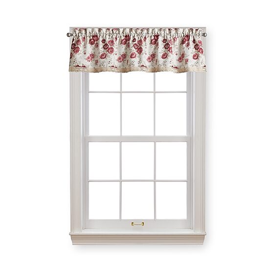 CHF Antique Rose Rod Pocket Tailored Valance