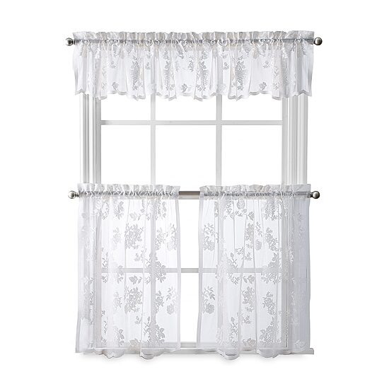 CHF Sibella Lace 2-pc. Rod Pocket Window Tier