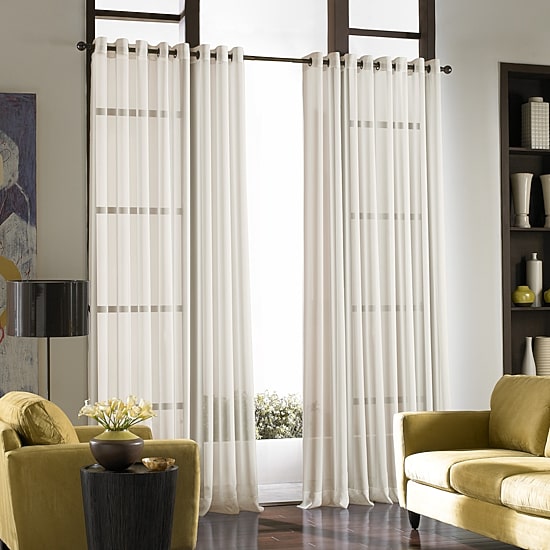 CHF Soho Grommet Top Sheer Single Curtain Panel