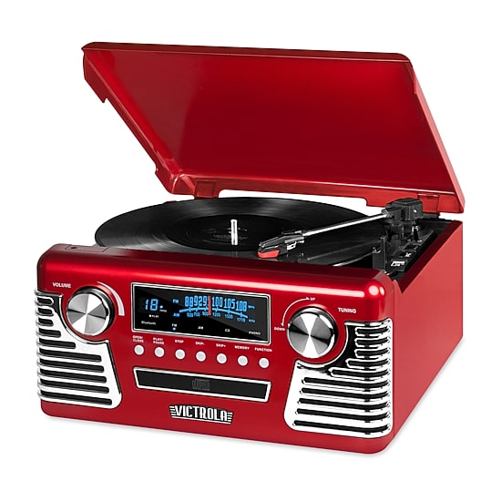 Victrola V50-200 50's Retro Stereo with Turntable, CD Player and Bluetooth