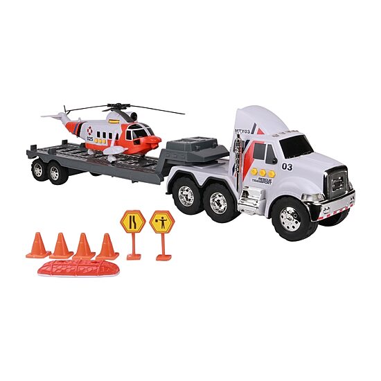 Funrise Inc. Mighty Fleet Titans Flatbed Truck With Helicopter