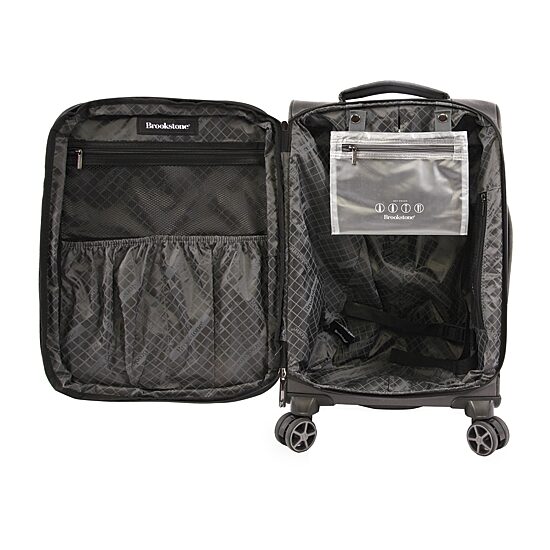 Brookstone Elswood 21 Inch Softside Lightweight Carry-On Spinner Luggage