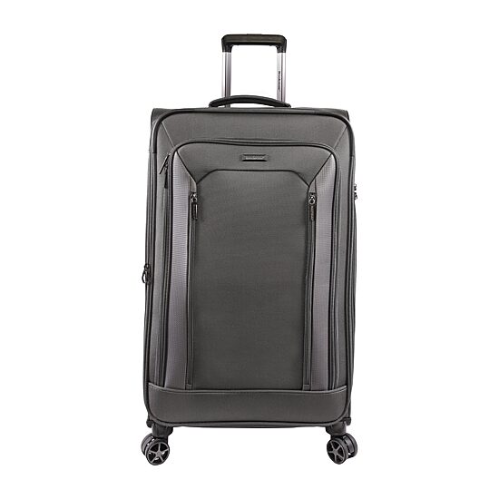 Brookstone Elswood 29 Inch Softside LIGHTWEIGHT Checked Spinner Luggage