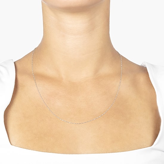 Silver Treasures Made In Italy Twisted Serpentine Sterling Silver 18-24" Chain Necklace