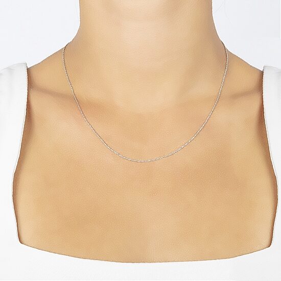 Silver Treasures Made in Italy Sterling Silver 18"- 20" Rope Chain Necklace