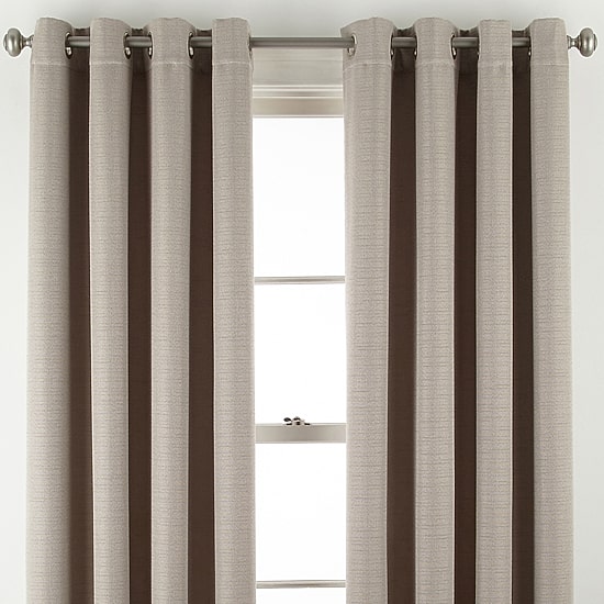 Linden Street Gwen Basketweave Grommet Top Light-Filtering Single Curtain Panel