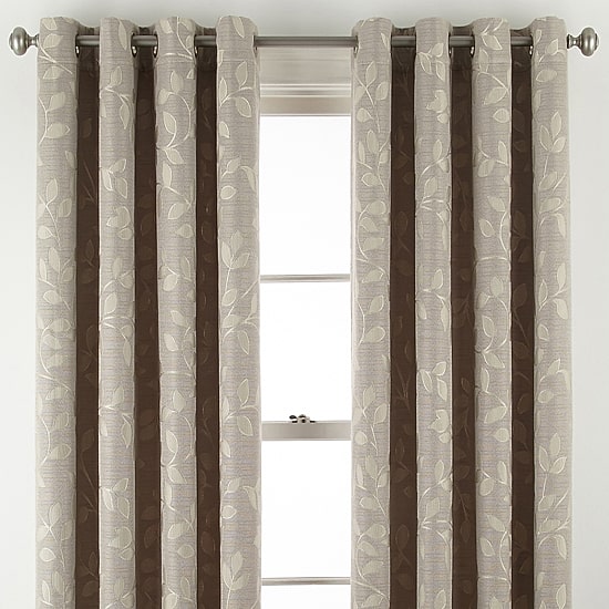 Linden Street Gwen Leaf Grommet Top Light-Filtering Single Curtain Panel