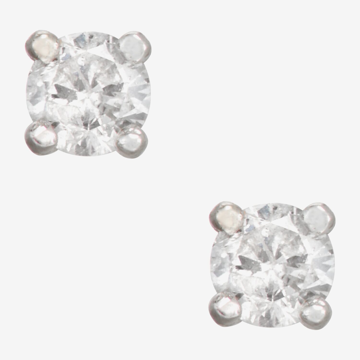 1/10 CT. T.W. Natural White Diamond 14K Gold 2.5mm Round Stud Earrings