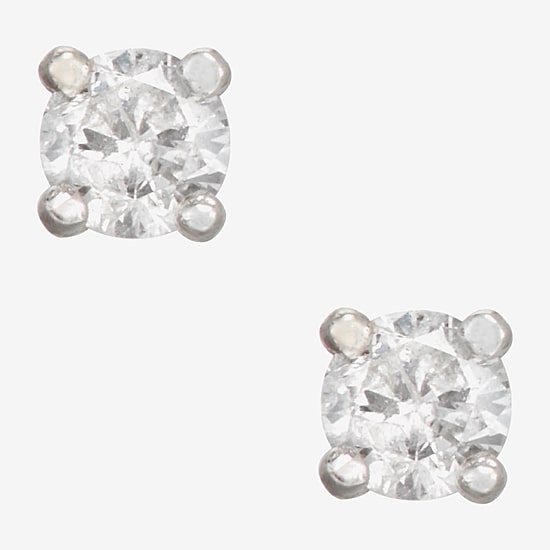 1/10 CT. T.W. Natural White Diamond 14K Gold 2.5mm Round Stud Earrings