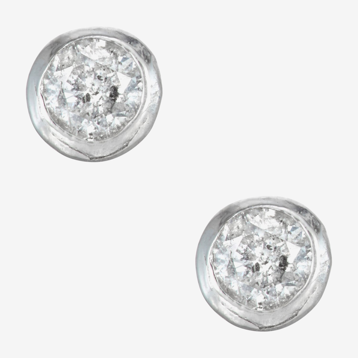 1/10 CT. T.W. Natural White Diamond 14K Gold 3.5mm Round Stud Earrings