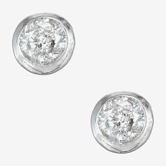 1/10 CT. T.W. Natural White Diamond 14K Gold 3.5mm Round Stud Earrings